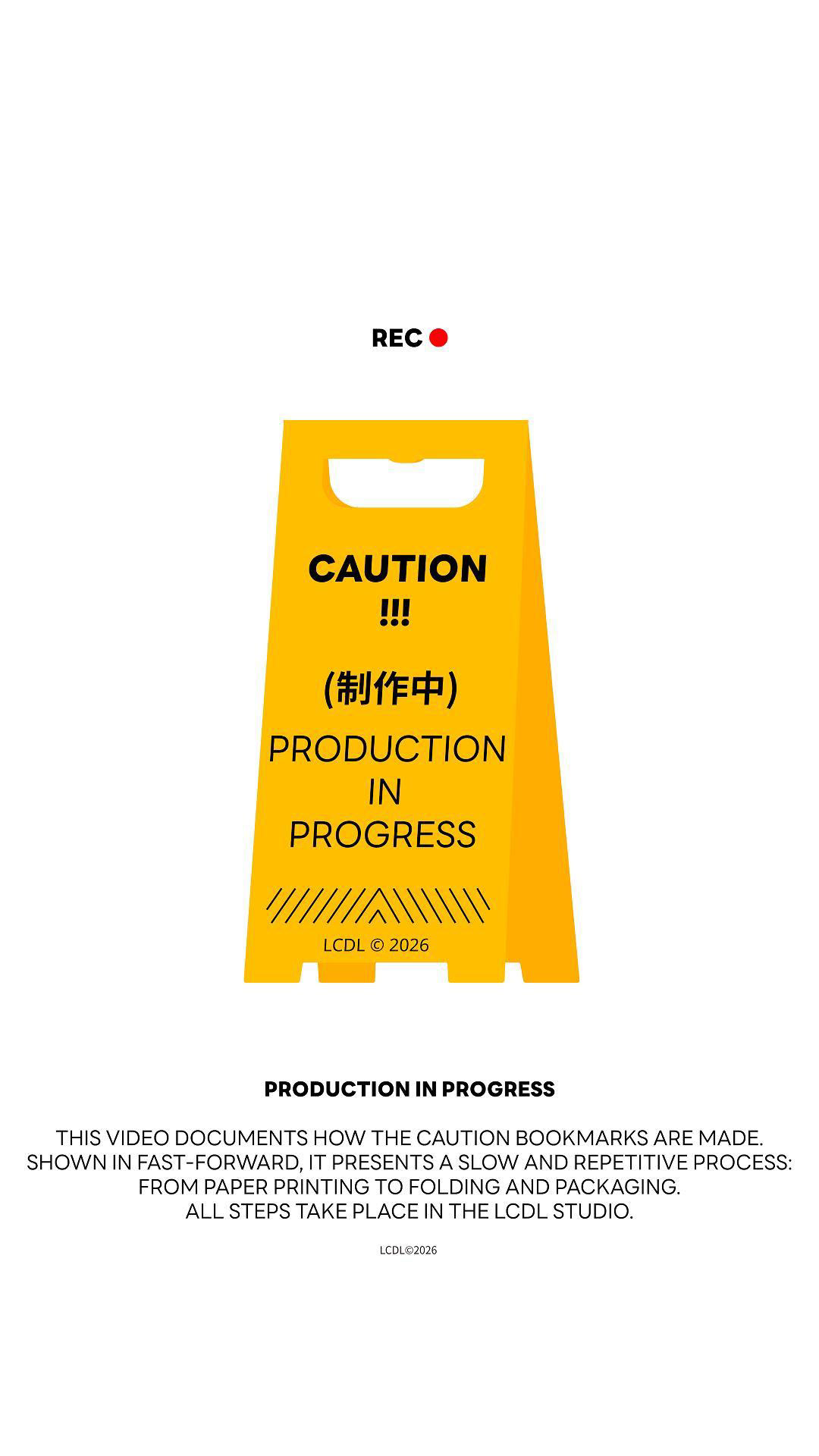 CAUTION project graphic featuring a yellow warning sign and an in-progress message.